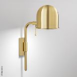 Pair of 'Lume' Luxury Wall Lights in a Brushed Brass with Opal Acrylic Diffuser - Ref: LM/2/