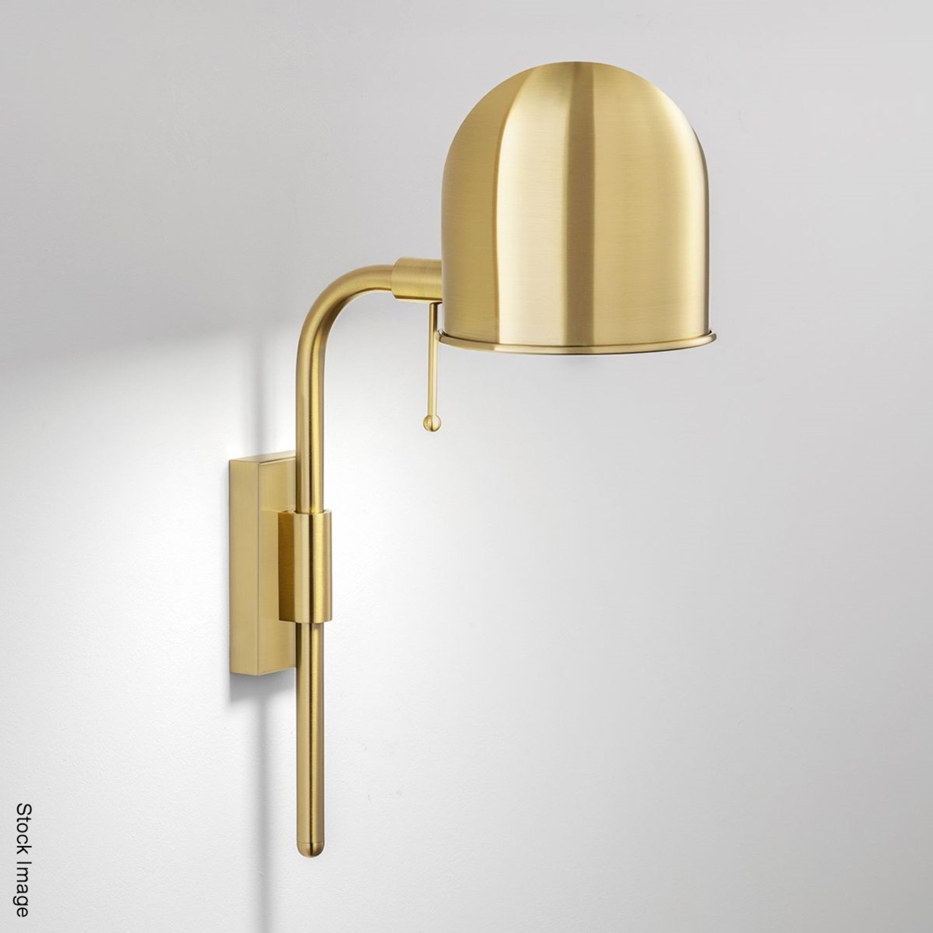 Pair of 'Lume' Luxury Wall Lights in a Brushed Brass with Opal Acrylic Diffuser - Ref: LM/2/