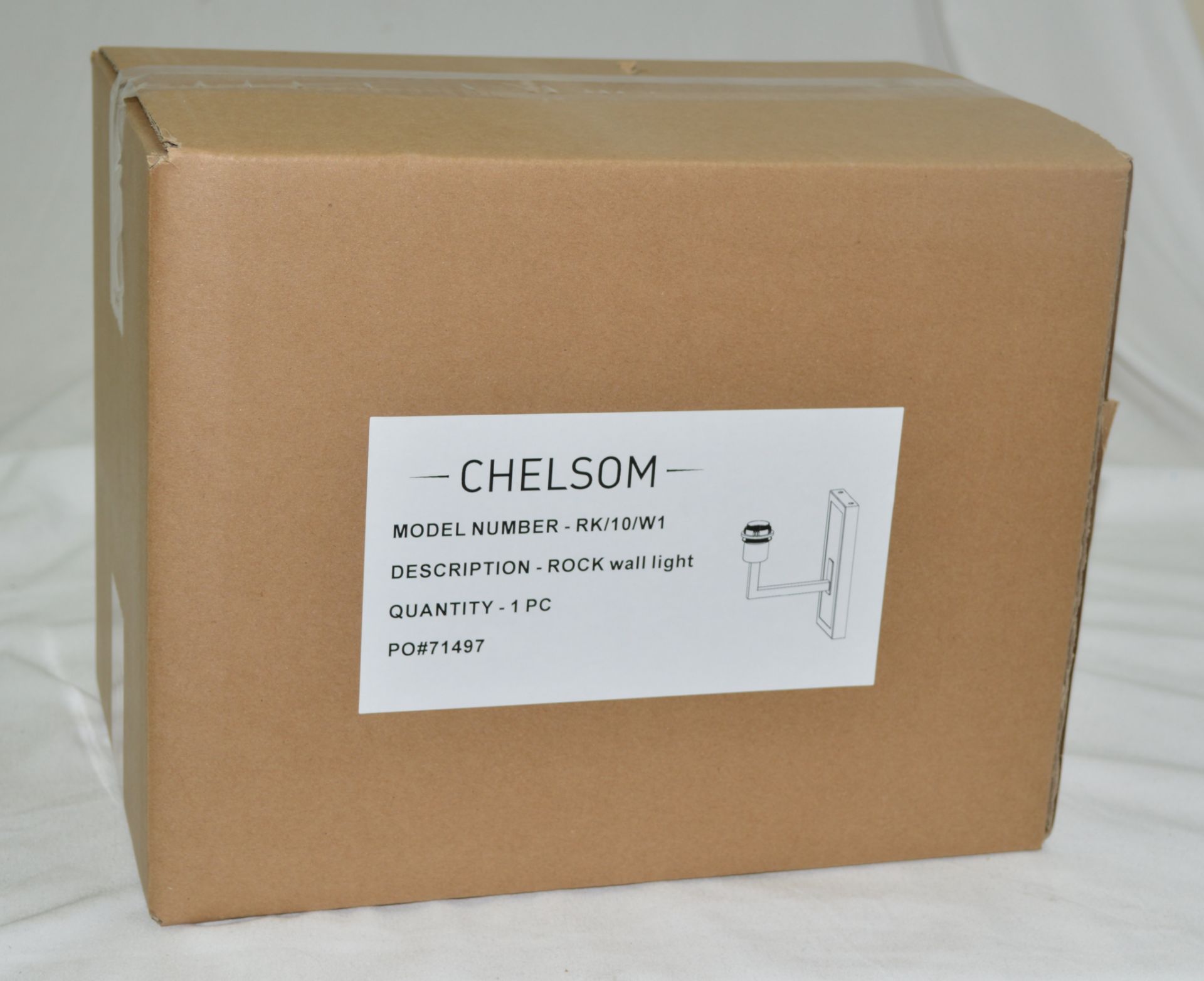 1 x CHELSOM 'Rock' Luxury Wall Light Finished In Black Bronze Metalwork with Natural Stone Back - Image 11 of 12