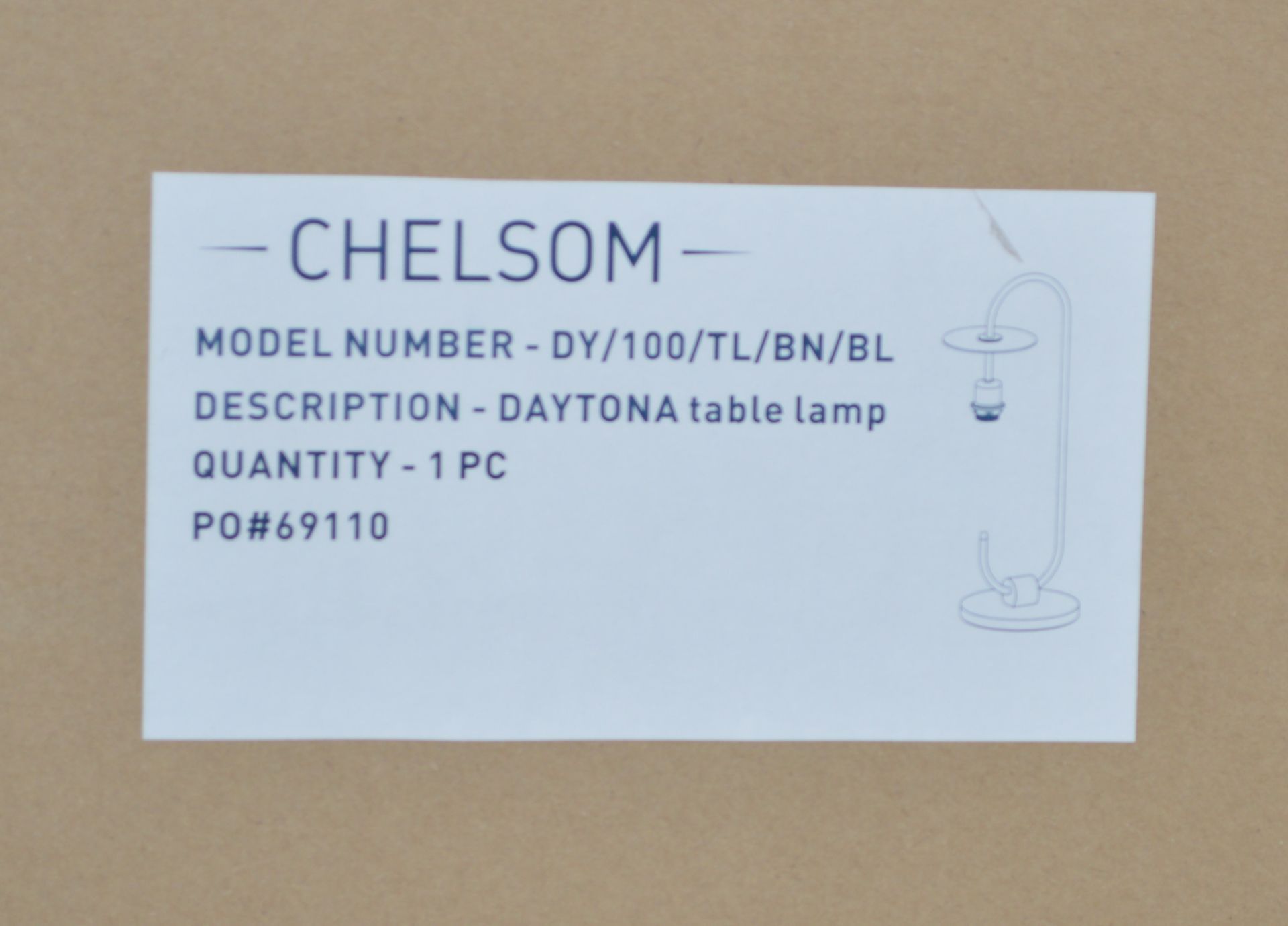 1 x CHELSOM 'Daytona' Luxury Steel Table Lamp in a Brushed Nickel Finish with a Satin Black Cylinder - Image 16 of 20