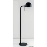 1 x CHELSOM 'Lume' Luxury Domed Floor Lamp in a Satin Black Finish with an Opal Acrylic Diffuser