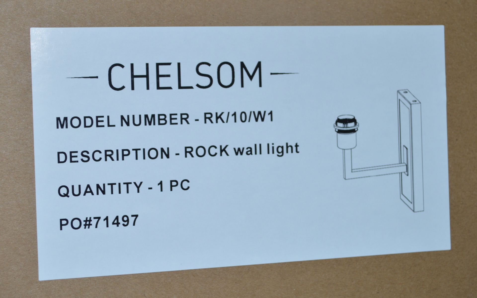 1 x CHELSOM 'Rock' Luxury Wall Light Finished In Black Bronze Metalwork with Natural Stone Back - Image 8 of 12