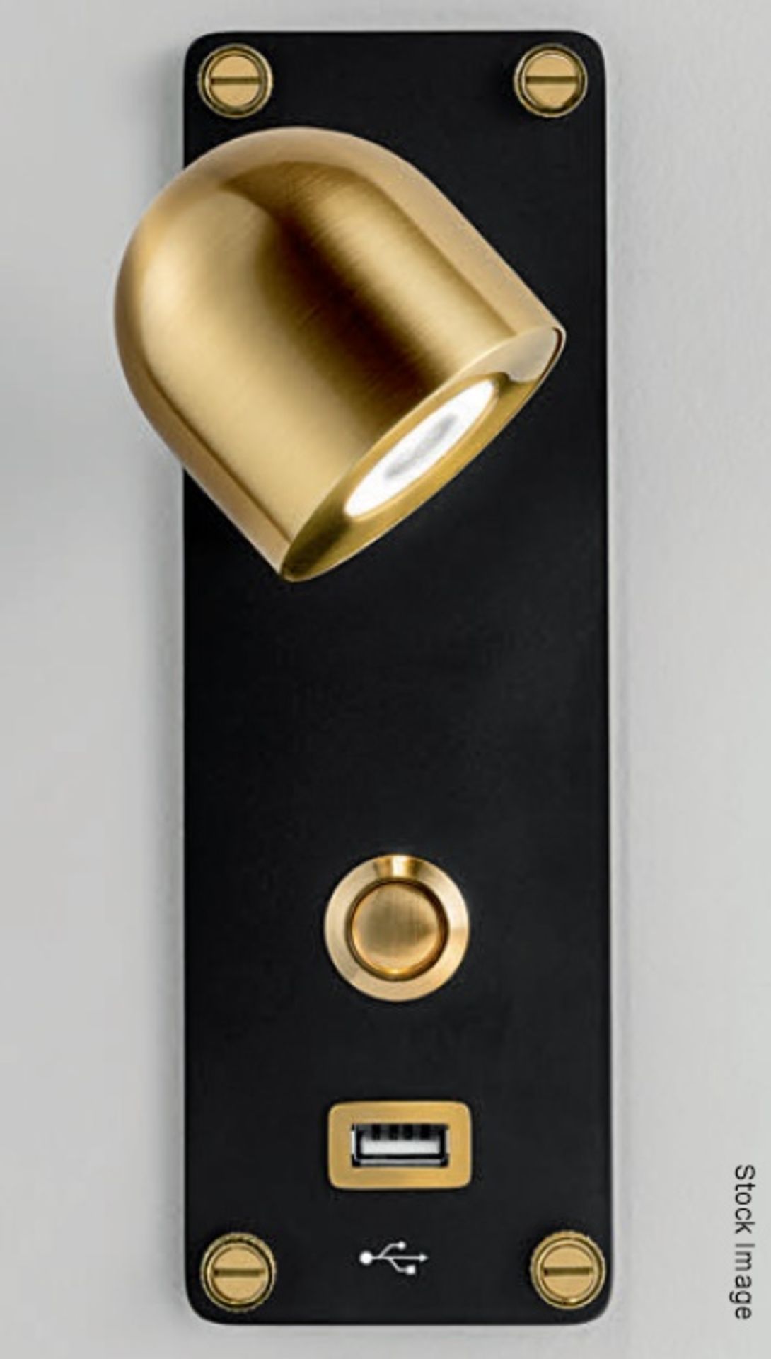 Pair of 'Dome' Luxury LED Adjustable Reading Wall Lights in a Brushed Brass Finish - Image 10 of 12
