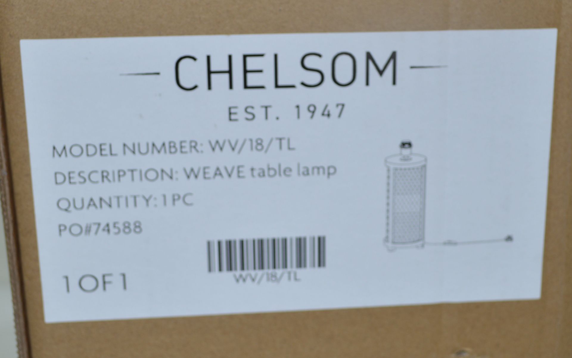 Pair of 'Weave' Luxury Table Lamp featuring Satin Black Metalwork and Natural Cane - Image 5 of 14