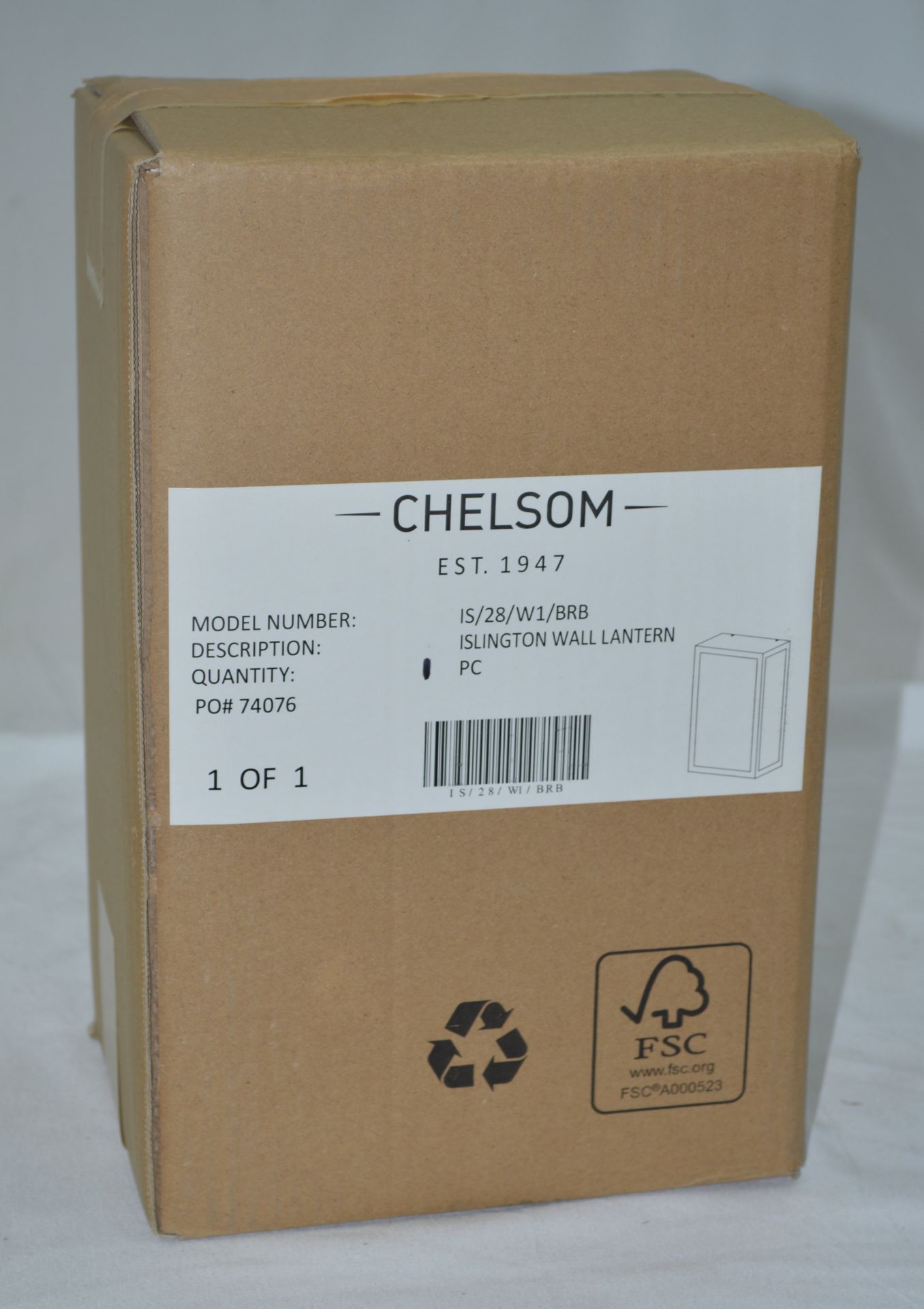 1 x CHELSOM 'Islington' Luxury Steel Classic Wall Lantern Light Fitting in a Brushed Brass Finish - Image 12 of 12