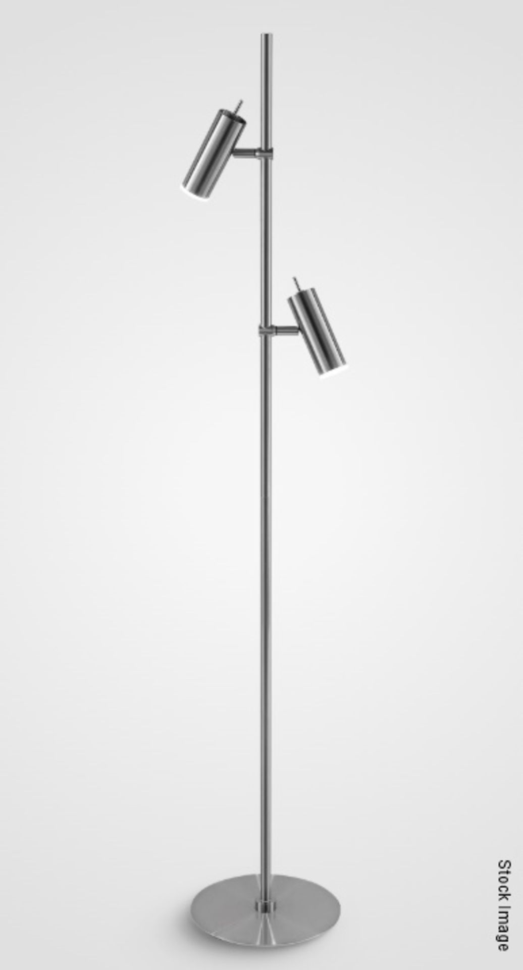 1 x CHELSOM 'Toronto' Luxury 1.6-Metre Tall Floor Lamp in a Brushed Nickel Finish - Ref: TT/200/FS/ - Image 18 of 18