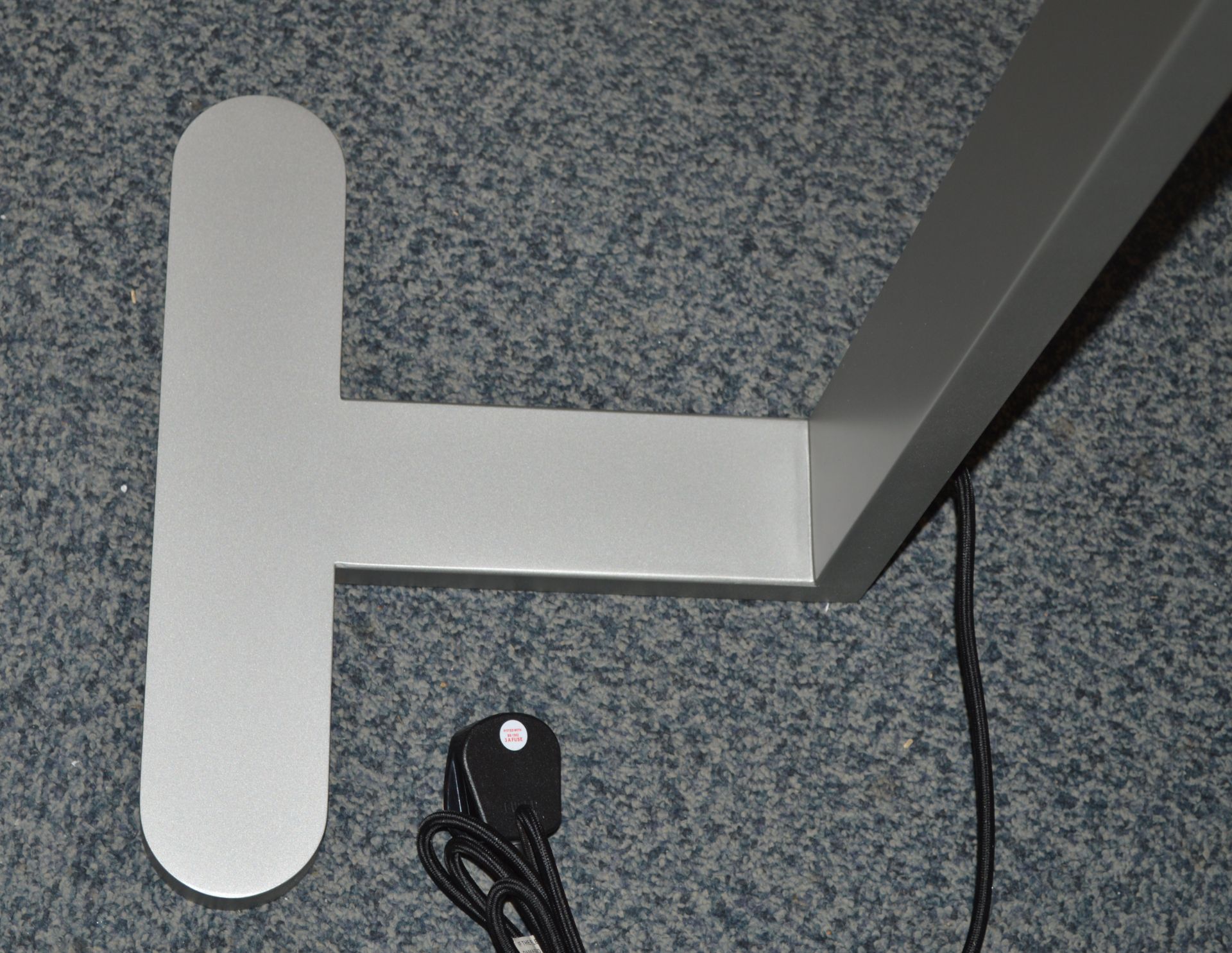 1 x CHELSOM 'Trip' Luxury Freestanding Steel Floor Lamp with an Aluminium Finish - Ref: TR/4/FS/AL/ - Image 9 of 13