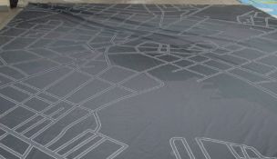 1 x Huge 16ft x 22ft Children's Fabric City Blue Print Play Mat for Interactive Lego Play Sets