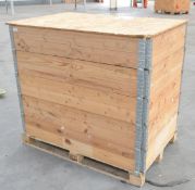 1 x Euro Pallet Flexi Crate with Lid - Dimensions: H110 x W120 x D80 cms