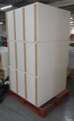 6 x Wooden Containers Finished in White - Suitable for Exhibitions or Trade Shows
