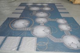 1 x Huge 10ft x 13ft Children's Fabric Galactic Space Station Play Mat for Interactive Lego Play