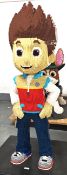 1 x Large 5.5ft Lego Brick Sculpture of a Cartoon Style Character with Stainless Steel Platform