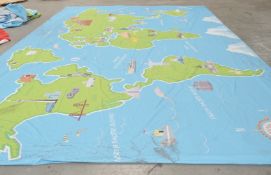 1 x Huge 13ft x 20ft Children's Fabric World Map Play Mat for Interactive Lego Play Sets