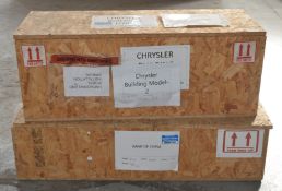 2 x Wooden Protecting Shipping / Storage Boxes - Dimensions: H41 x W106.5 x D40.5 cms