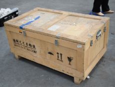 1 x Wooden Pallet Crate with Lockable Lid - Dimensions: H56 x W117 x D69 cms