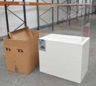1 x Museum Style Wooden Plinth with a Clear Acrylic Display Case - Suitable for Exhibitions