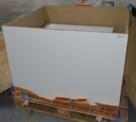 2 x Large Wooden Display Platforms Finished in White - Suitable for Exhibitions and Events