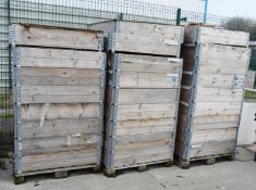 3 x UK Pallet Flexi Crates