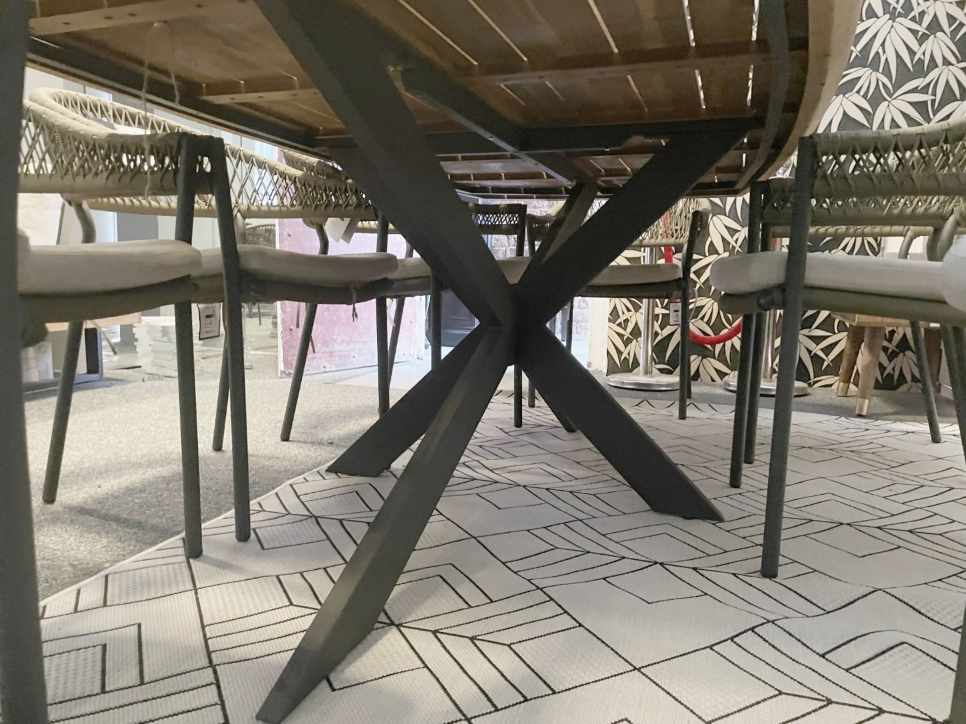 1 x MAZE 'Bali' Rope Weave 8-Seat Oval Dining Set - Original Price £2,699 - Image 17 of 21