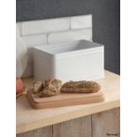 1 x Borough Bread Bin And Canister - Lily White - Ref: GTC714/GTCC18 - CL1017 - Location: Altrincham
