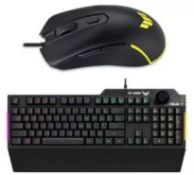 1 x Asus TUF K1 RGB Gaming Keyboard & M3 Programmable Mouse Set - Brand New, Sealed in Retail