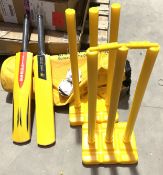 1 x Chance to Shine Cricket Set - Includes 2 x Duncan Fearnley Cricket Plastic Cricket Bats, 2 x