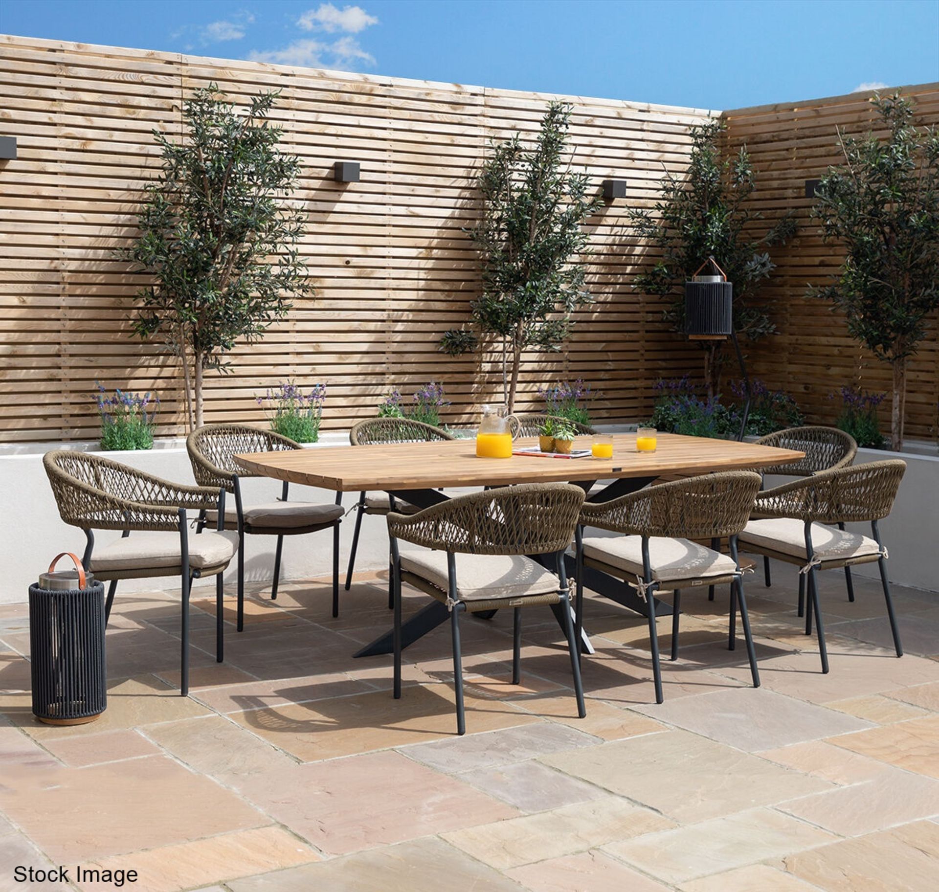 1 x MAZE 'Bali' Rope Weave 8-Seat Oval Dining Set - Original Price £2,699 - Image 8 of 21