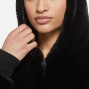 5 x Nike Essentials Womens Faux Fur Jacket in Black - Sizes Include 3 x Large and 2 x Extra