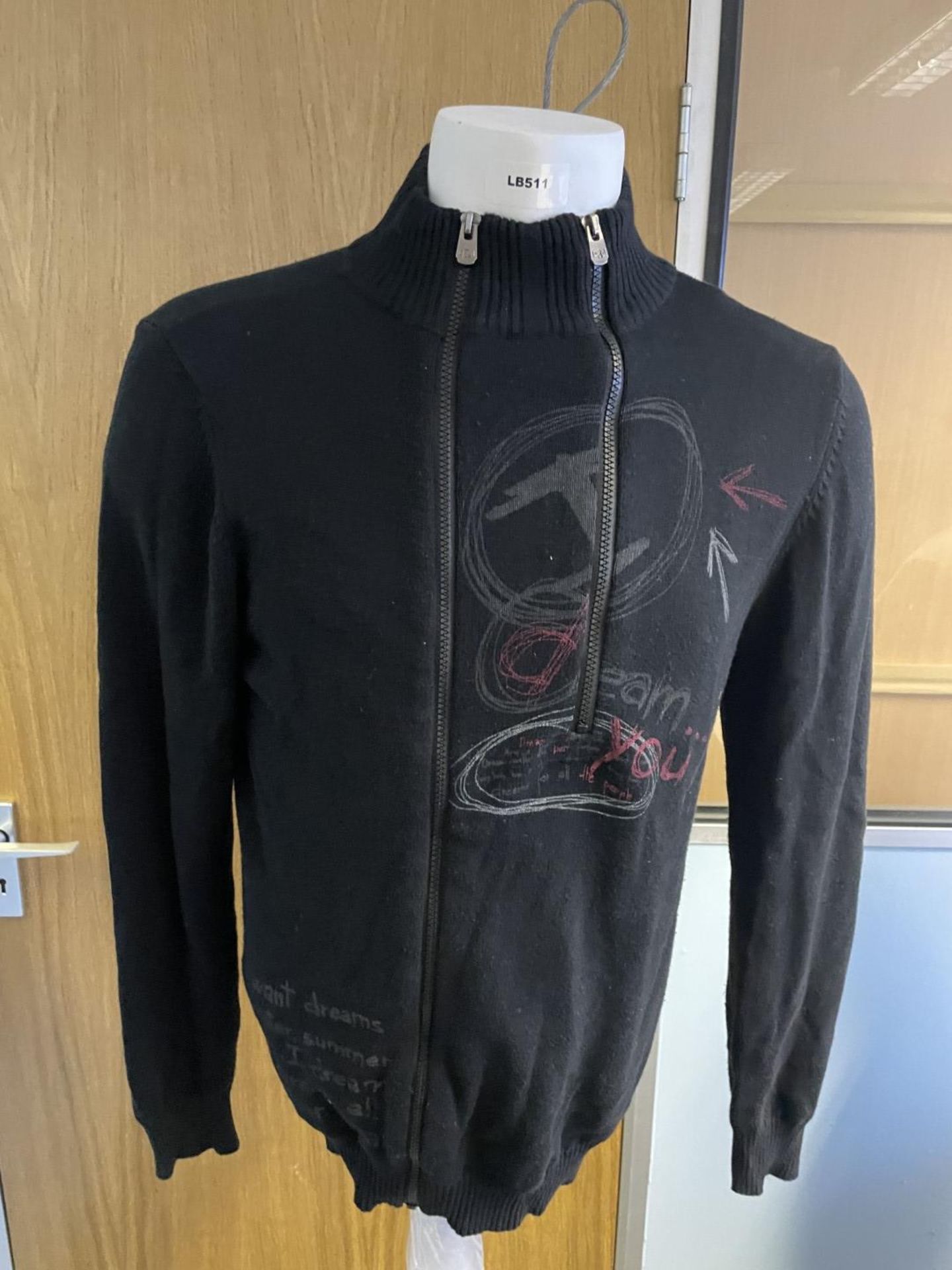 1 x DESIGUAL Medium Black Cotton Full-zip Knitted Sweater Jacket - Ref: LB511 - CL1020 - NO VAT ON - Image 2 of 15