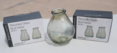 5 x Recycled Glass Bud Vases - Ref: GTC601/RC - CL1017 - Location: Altrincham WA14Condition Report: