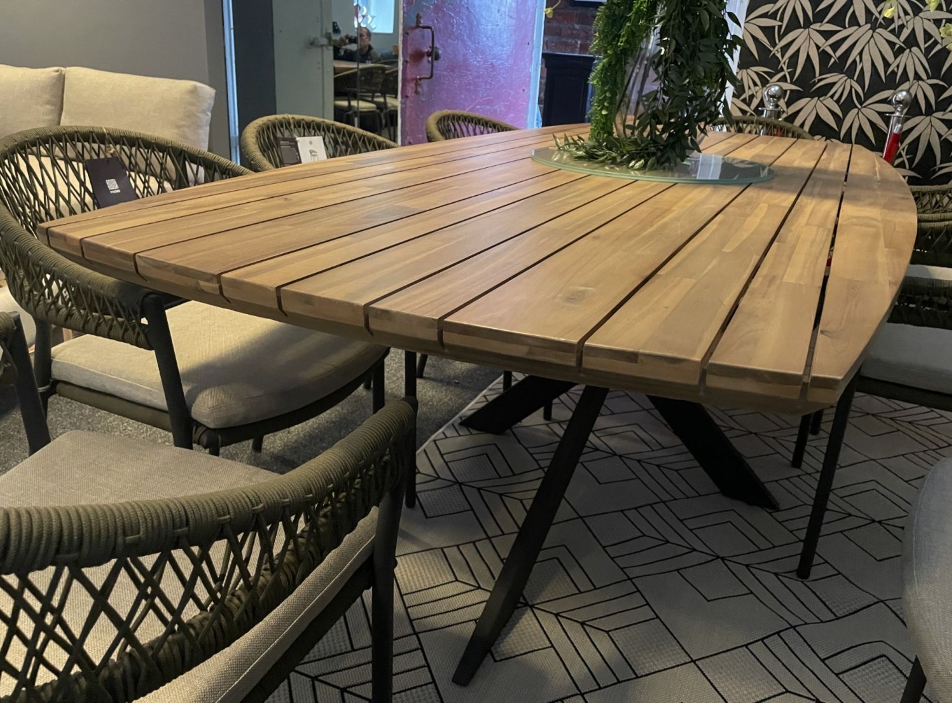 1 x MAZE 'Bali' Rope Weave 8-Seat Oval Dining Set - Original Price £2,699 - Image 11 of 21