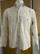 1 x G-STAR RAW 'Guardian' Men's Button-up Long-Sleeve Cotton Shirt in White - Size UK Medium -