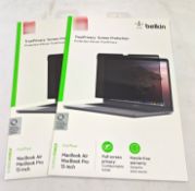 2 x BELKIN Screenforce Trueprivacy Screen Protector For Macbook Air And Macbook Pro 13-Inch - RRP £