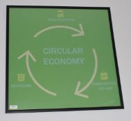 3 x Wall Pictures Advertising Sun & Wind Green Energy, Circular Economy and Renewable Energy