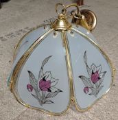 1 x Retro Glass Ceiling Pendant Light Fitting/Shade - NO VAT ON THE HAMMER - Ref: - CL444 -