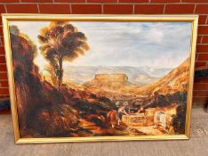 1 x Large Framed Painting in the Tradition of Turner