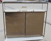 1 x Illuminated Jewellery Retail Showcase Cabinet with Lockable Glass Display, Under-Storage, and