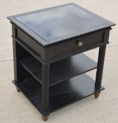 1 x FAIRMONT DESIGNS Premium Black Lacquered Night Stand / Side Table featuring Soft-close 1-