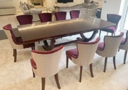 1 x BAKER Luxury Solid Wood 3.2-Metre Extending Dining Table with Extension Leaves - CL1040 - NO VAT