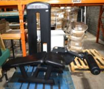 1 x Paramount Fitness Horizontal Leg Curl with Weight Stack - Model XL2-1800