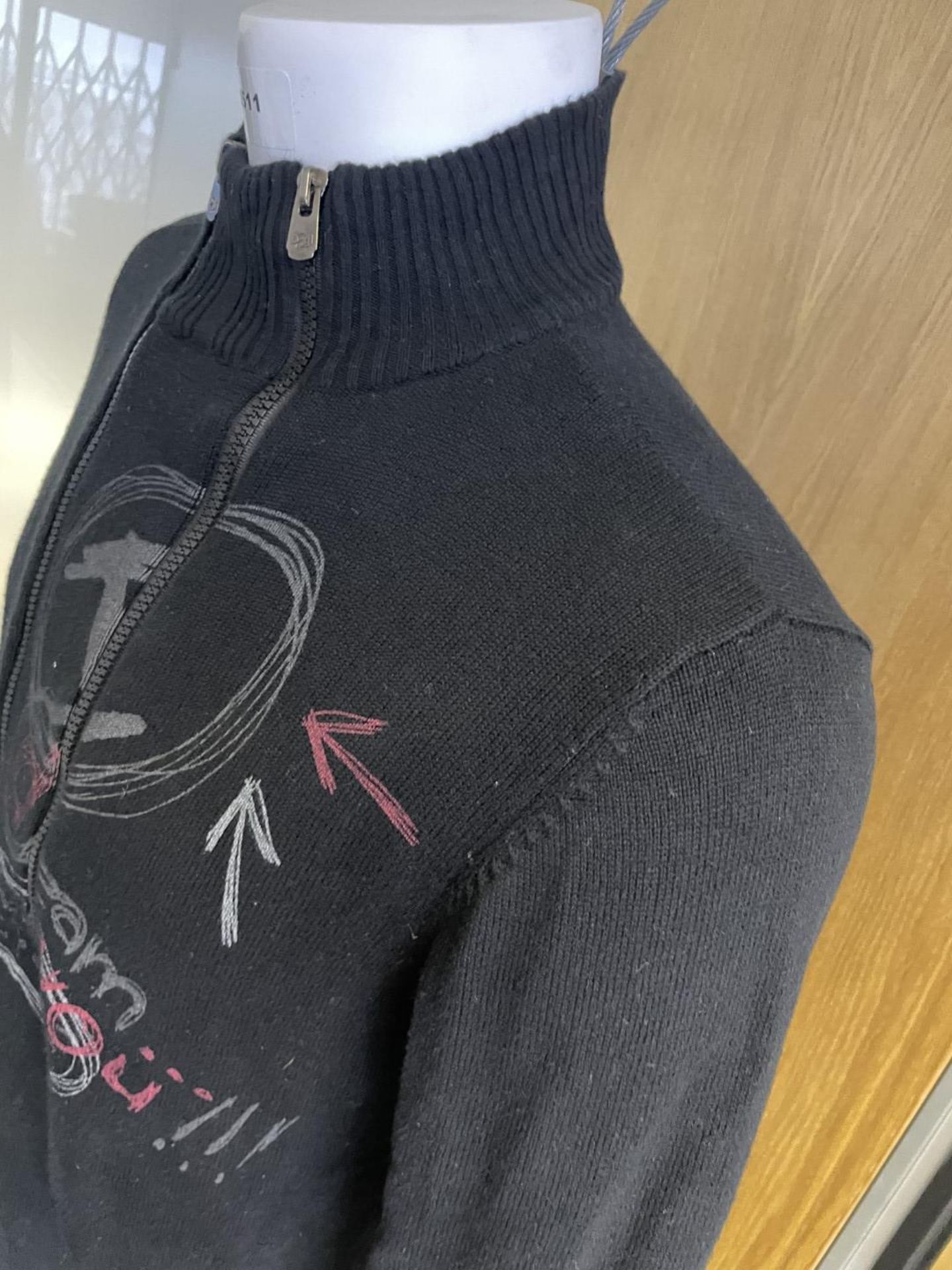 1 x DESIGUAL Medium Black Cotton Full-zip Knitted Sweater Jacket - Ref: LB511 - CL1020 - NO VAT ON - Image 9 of 15
