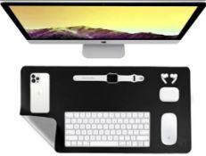 1 x Large 15x23 Inch PC/MAC Mouse Pad / Desk Protection Mat - Colour: Black - Large Size 380 x 585mm