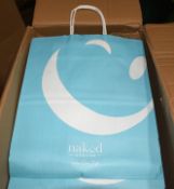 500 x Branded Twisted Handle Shopper Bags Size: 25 x 14 x 30 cms - Includes 2 x Boxes of 250