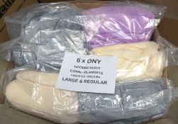6 x Hoodie Blankets / Furlined Hoodie Blankets by ONY - Assorted Colours - Includes Regular and