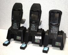 3 x Psion Teklogix Workabout Pro G2 Scanners - Windows CE Pro 5.0 - Includes Docks and Batteries -