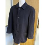 1 x DICAPRIO Men's Pure New Wool Coat in Navy - Size: UK40R - Ref: LB514 - CL1020 - NO VAT ON THE