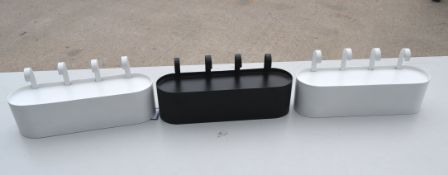 3 x Key Hooks - 2 White, 1 Black - Ref: GTC783/GTRC20 - CL1017 - Location: Altrincham