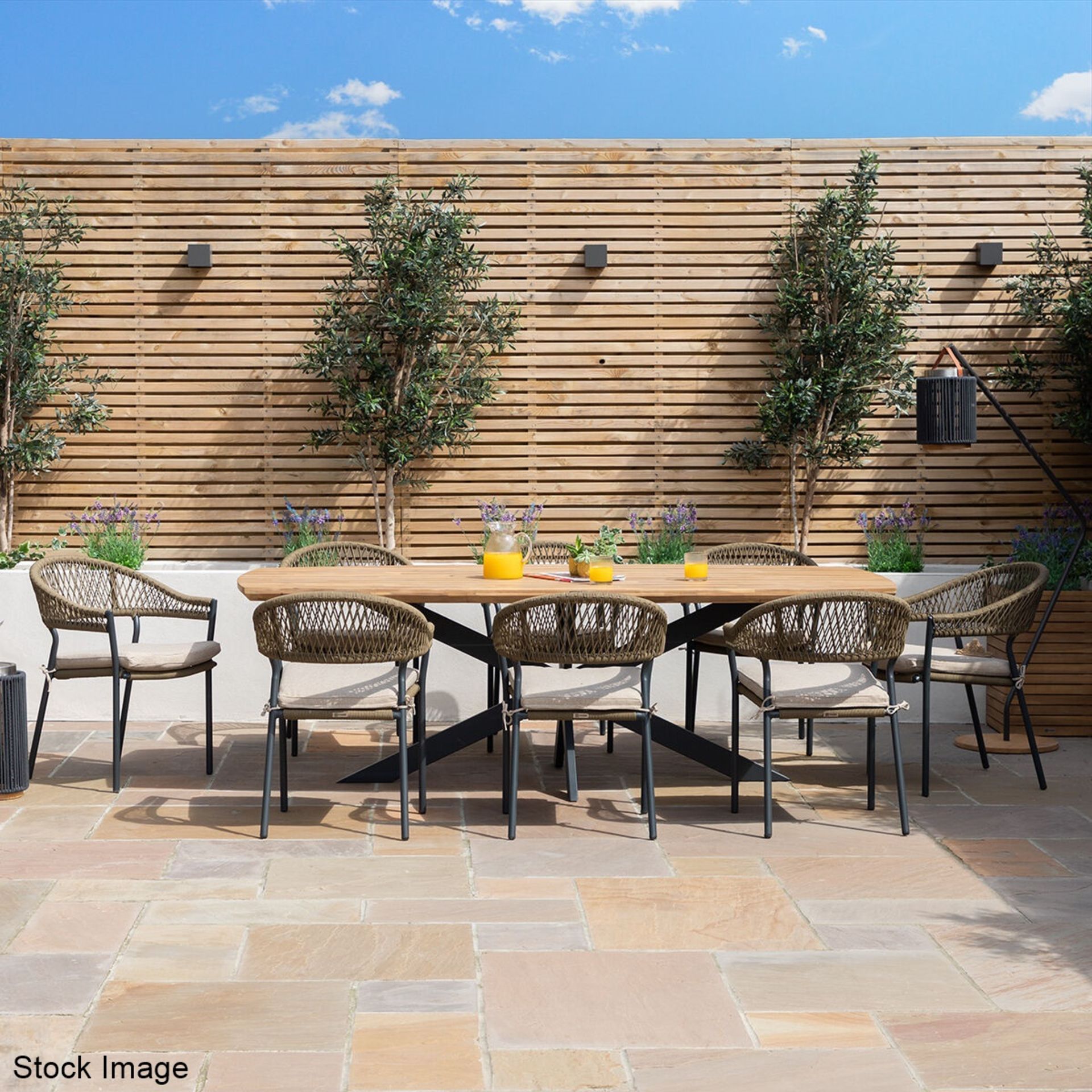 1 x MAZE 'Bali' Rope Weave 8-Seat Oval Dining Set - Original Price £2,699 - Image 21 of 21