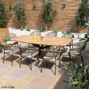 1 x MAZE 'Bali' Rope Weave 8-Seat Oval Dining Set - Original Price £2,699