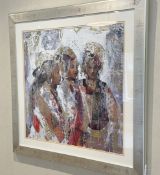 1 x Sisters of the East by Mexican artist Marta Gottfried Wiley - Framed Art Print - Ref: LB399 -